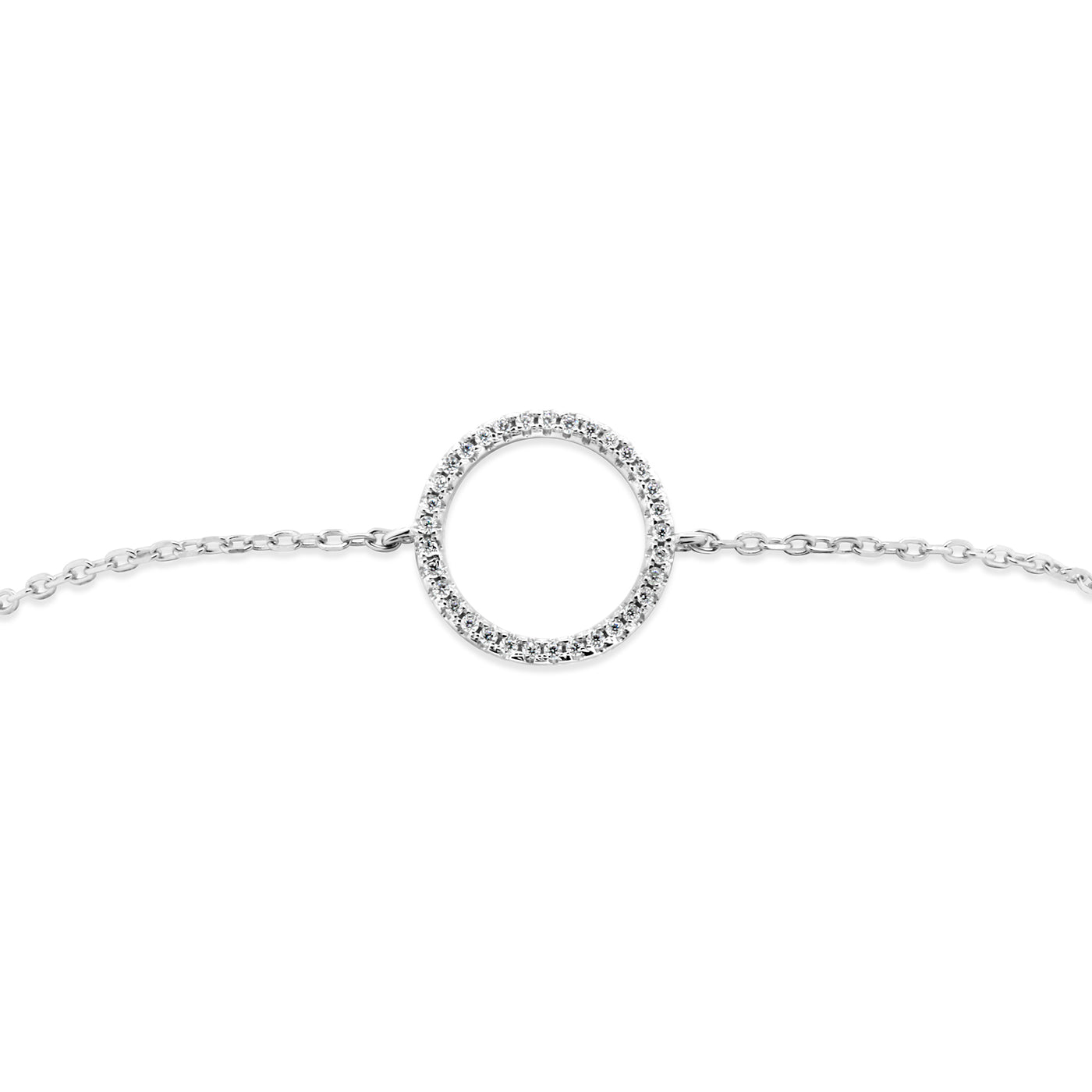 Grace 'Harmony' Large Circle Bracelet | Silver CZ RH