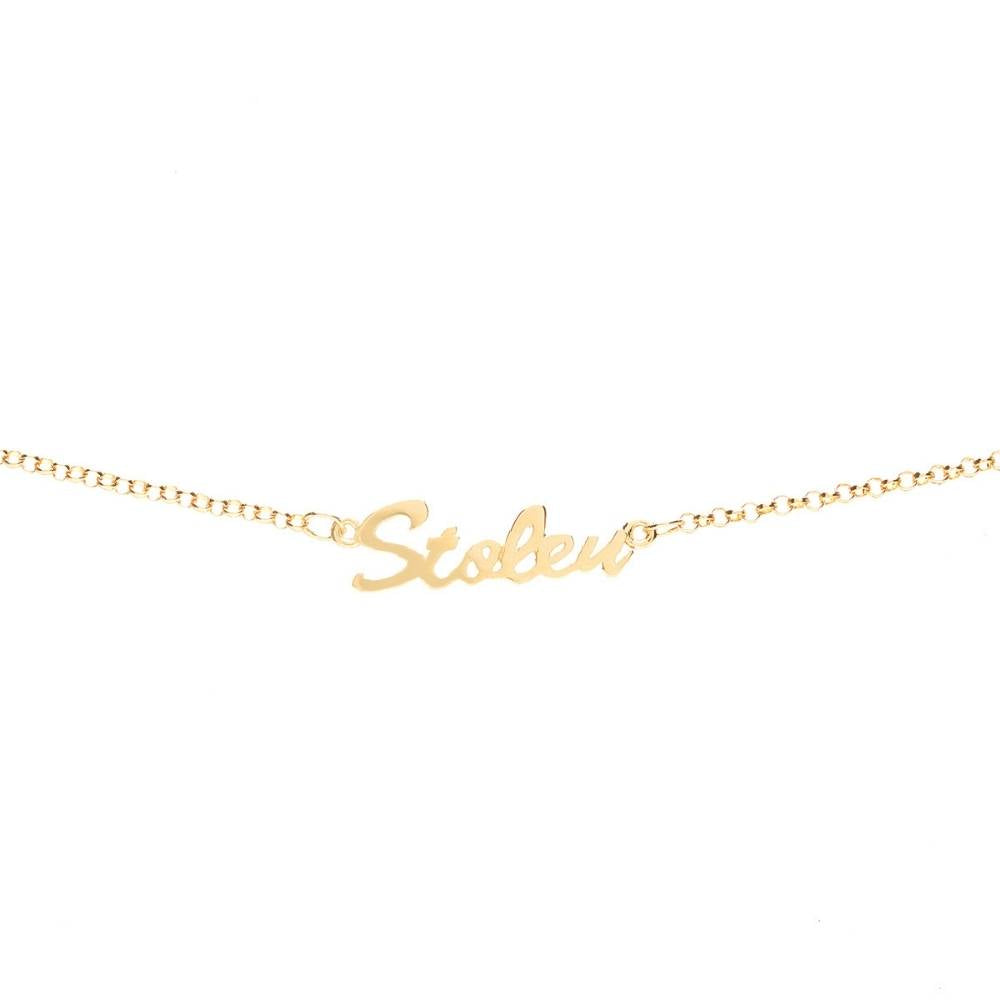 Stolen Girlfriends Club Stolen Script Bracelet - Gold Plated