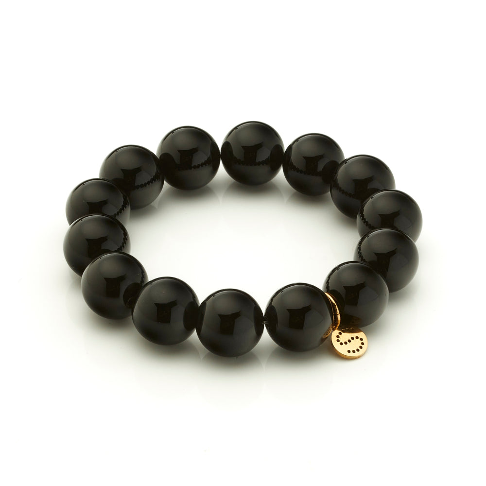 Silk&Steel Luna Black Onyx Bracelet - Aurora Collection