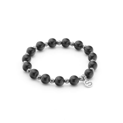 Silk & Steel Aurora Black Onyx & Hematite Bracelet | SIlver