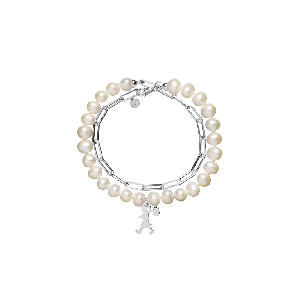 Karen Walker Girl with the Pearls Chain Bracelet | Sterling Silver