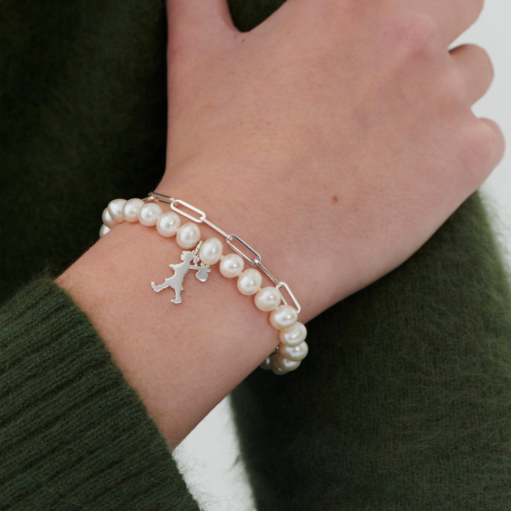 Karen Walker Girl with the Pearls Chain Bracelet | Sterling Silver