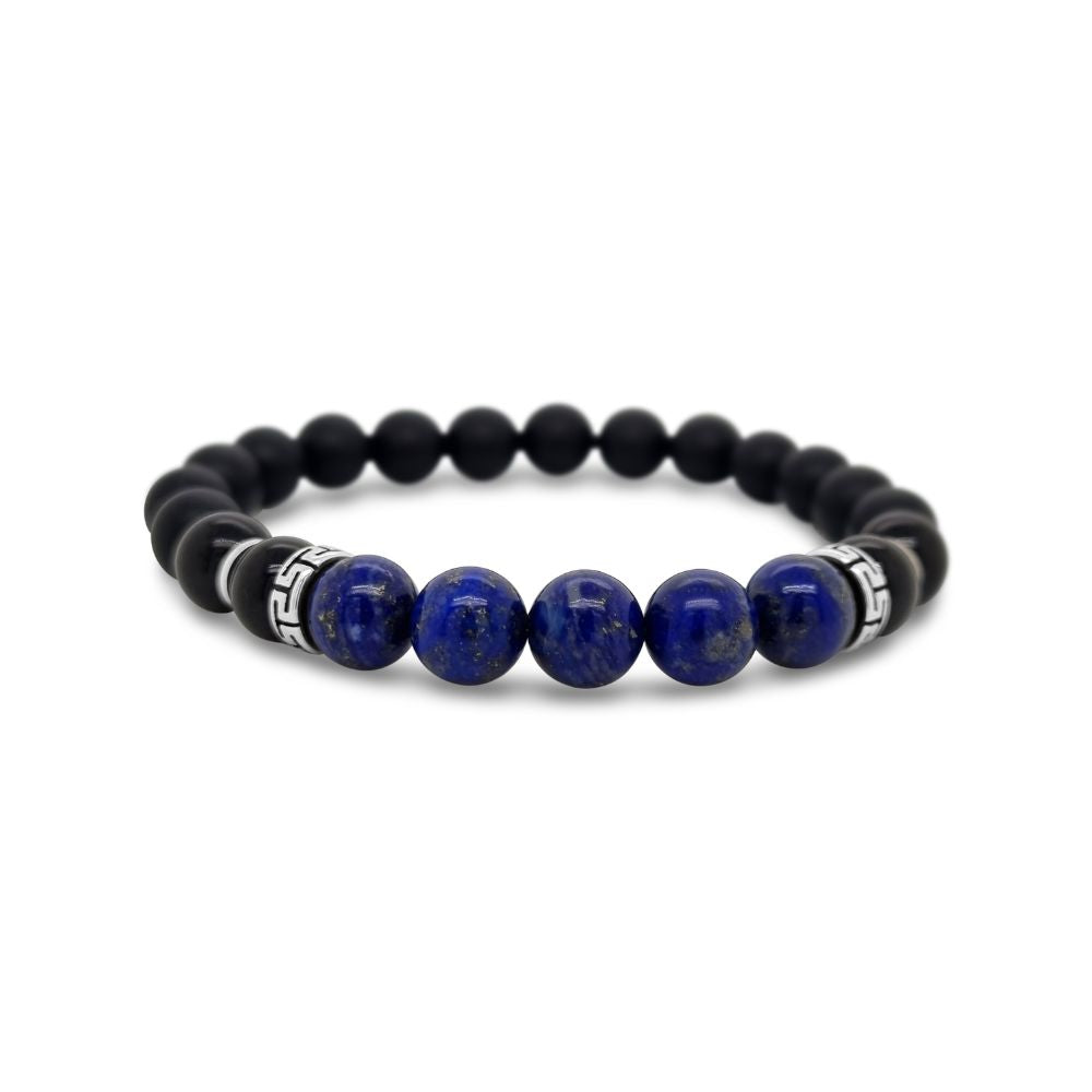 Revolution Onyx & Lapis Bead Stretch Bracelet