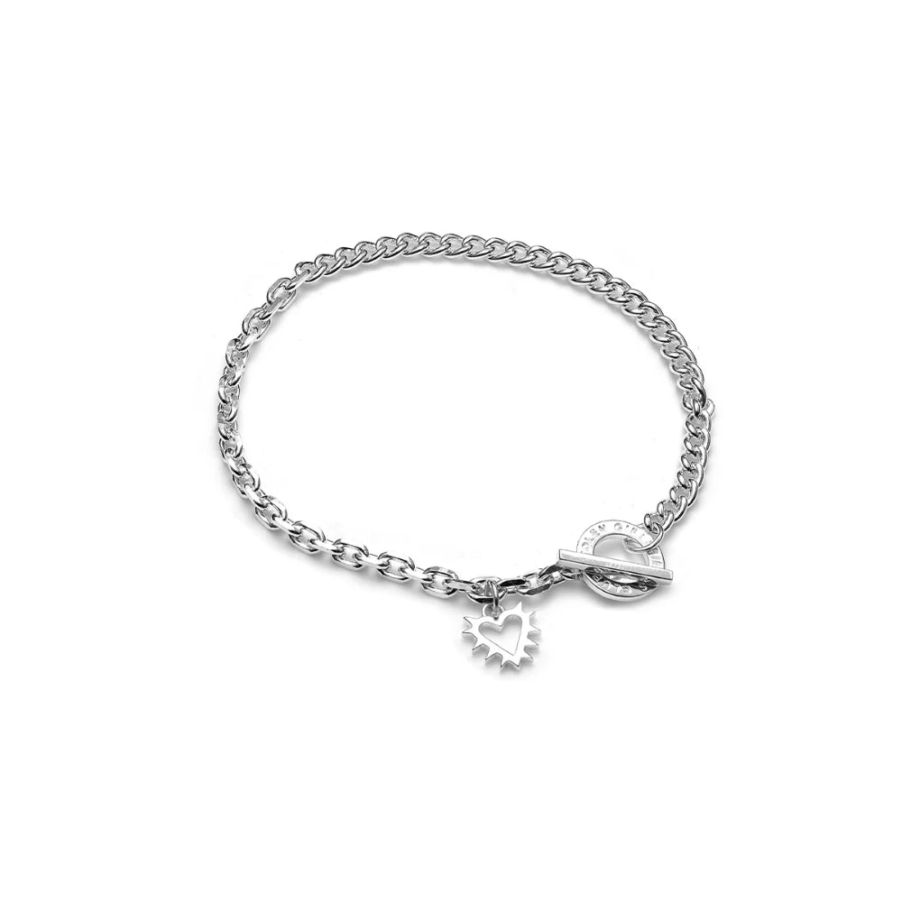 Stolren Girlfriends Club T-Bar Halo Bracelet | Silver | 21cm