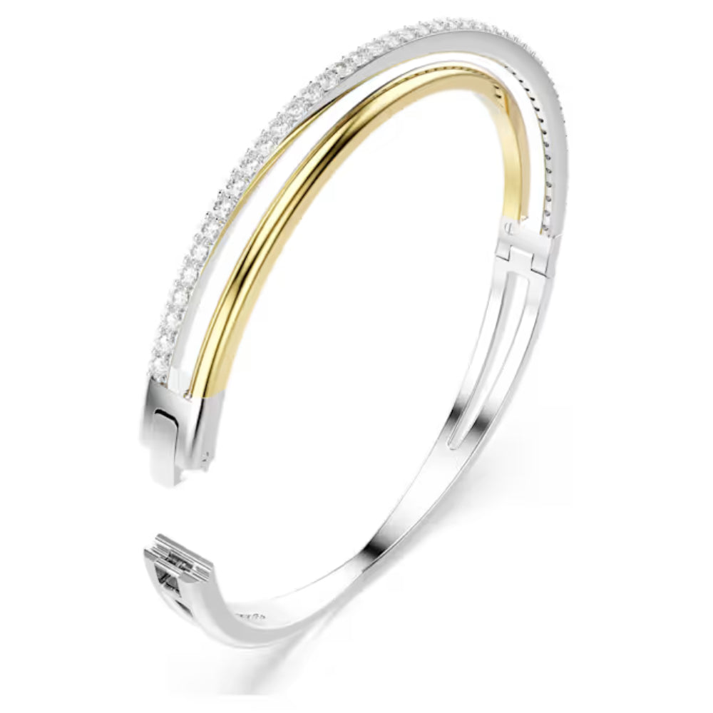 Swarovski Hyperbola Rhodium Plated Bangle (M)