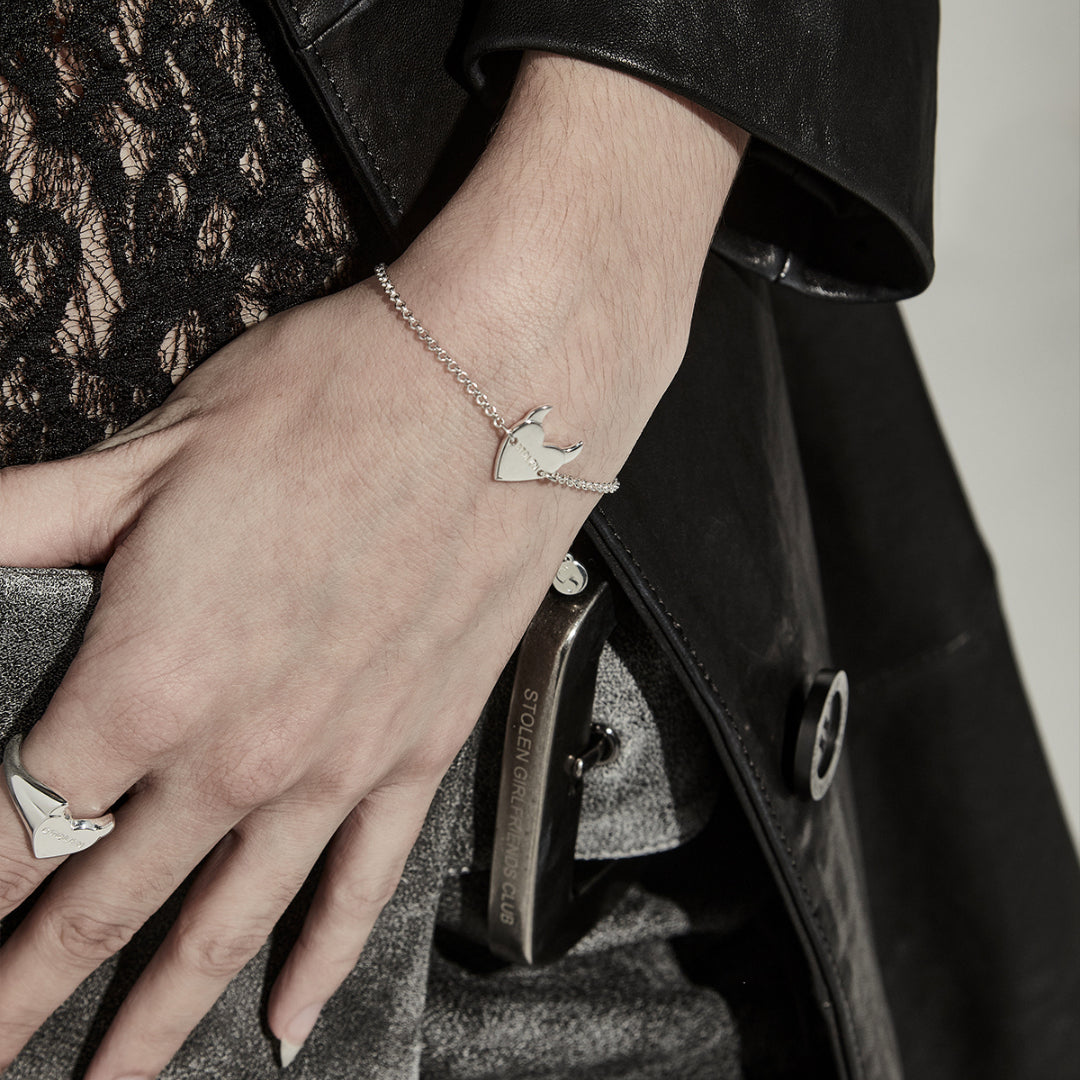 Stolen Girlfriend Club | Sinister Heart | Silver | Bracelet | 17+2cm