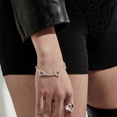 Stolen Girlfriend Club | Heavy Metal Heart | Jagged Heart | Bracelet | 18+2cm