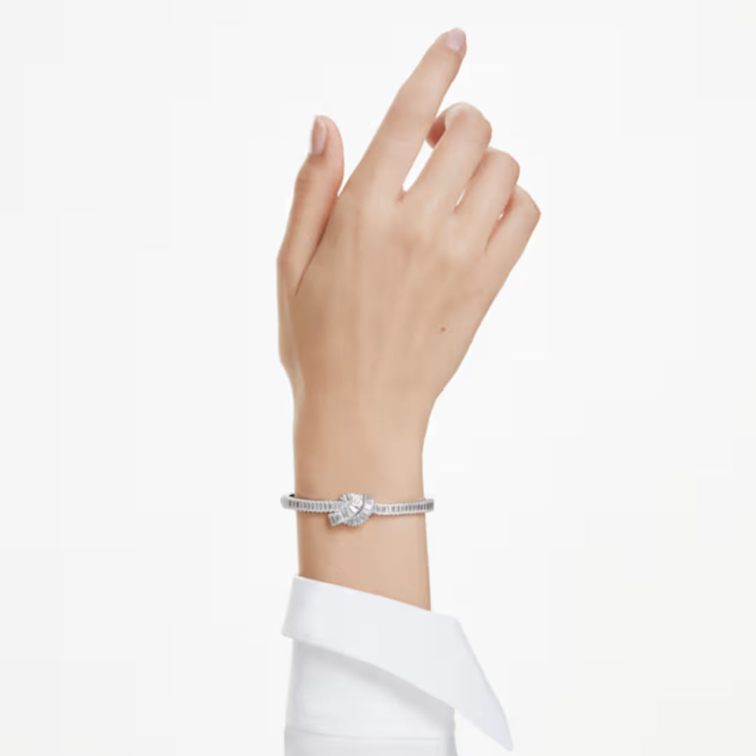 Swarovski Matrix bangle | Rhodium Plated