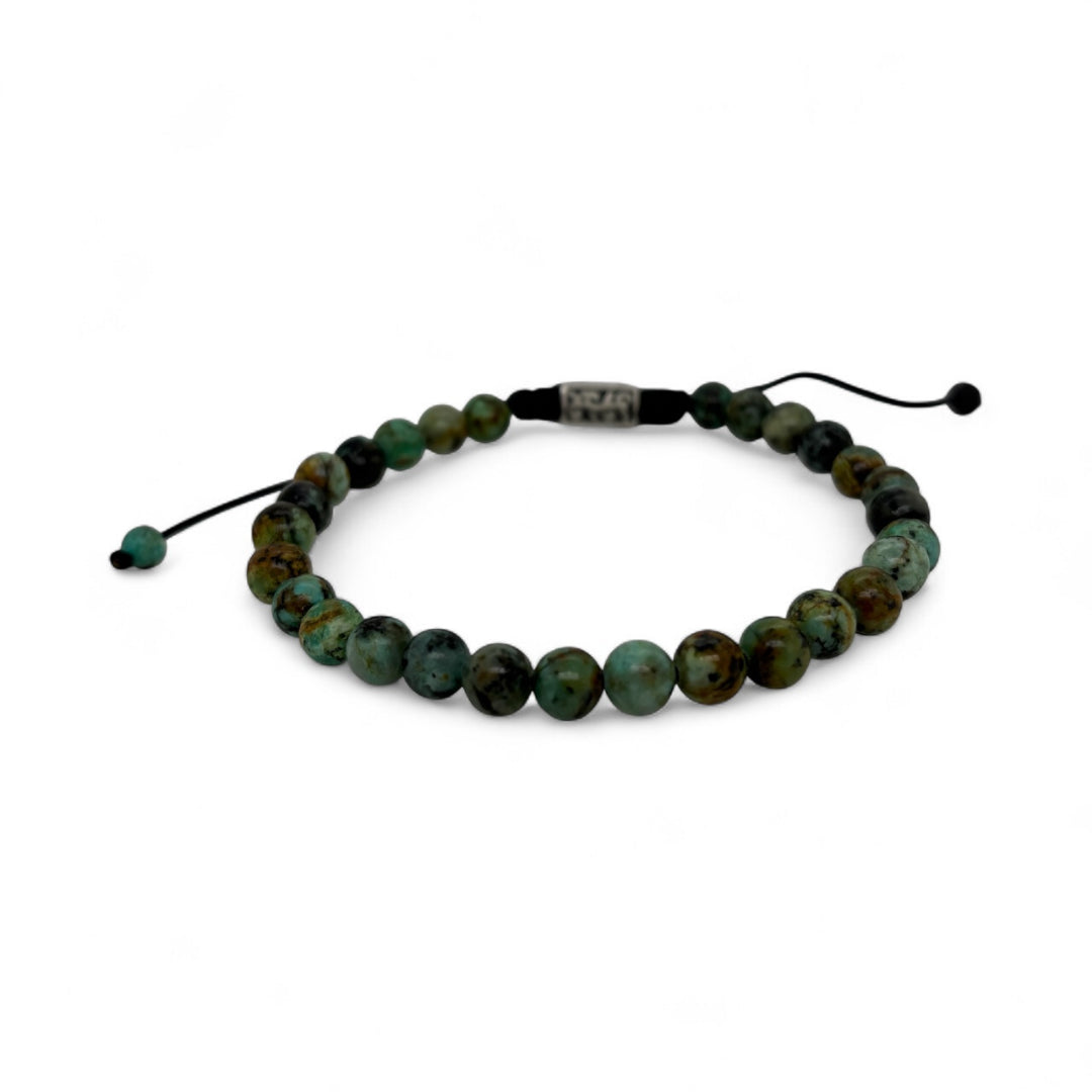 Natural Green Jasper Adjustable Bracelet