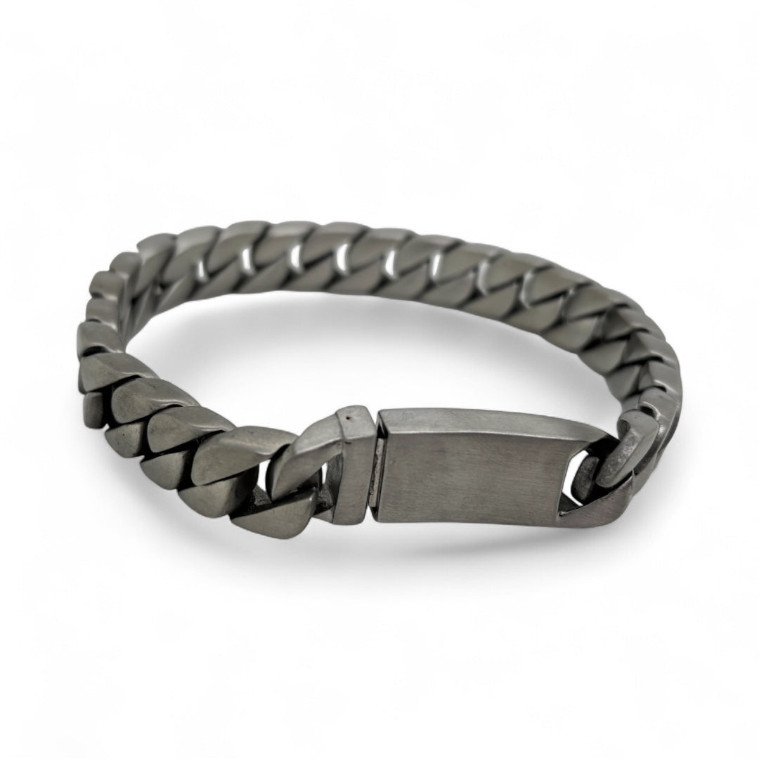Flat Tight Bevelled Curb Chain Bracelet
