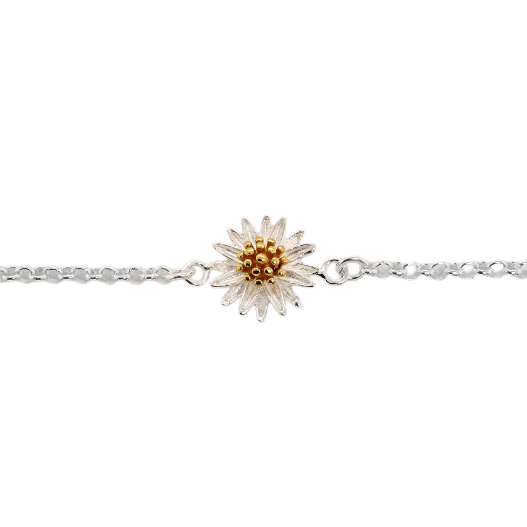 "Bloom" Silver Belcher Bracelet