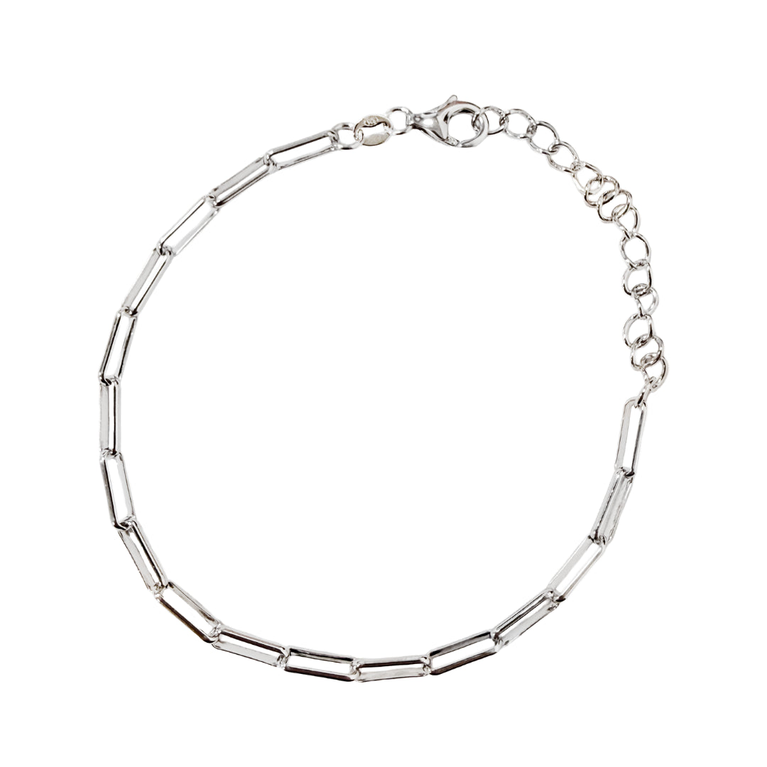 Silver Paperlink Bracelet 16+5.5mm