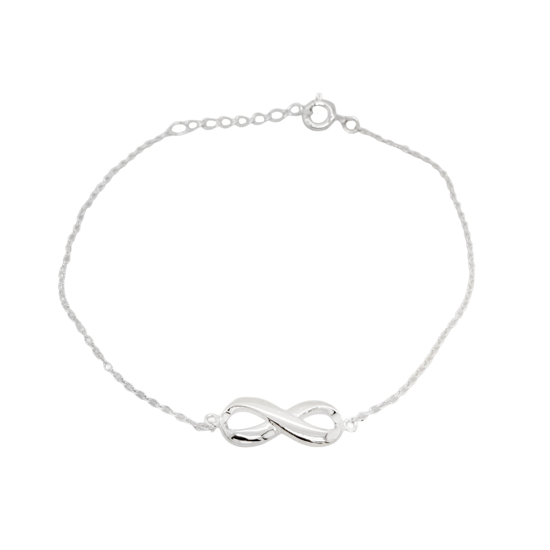Infinity Sterling Silver CZ Bracelet