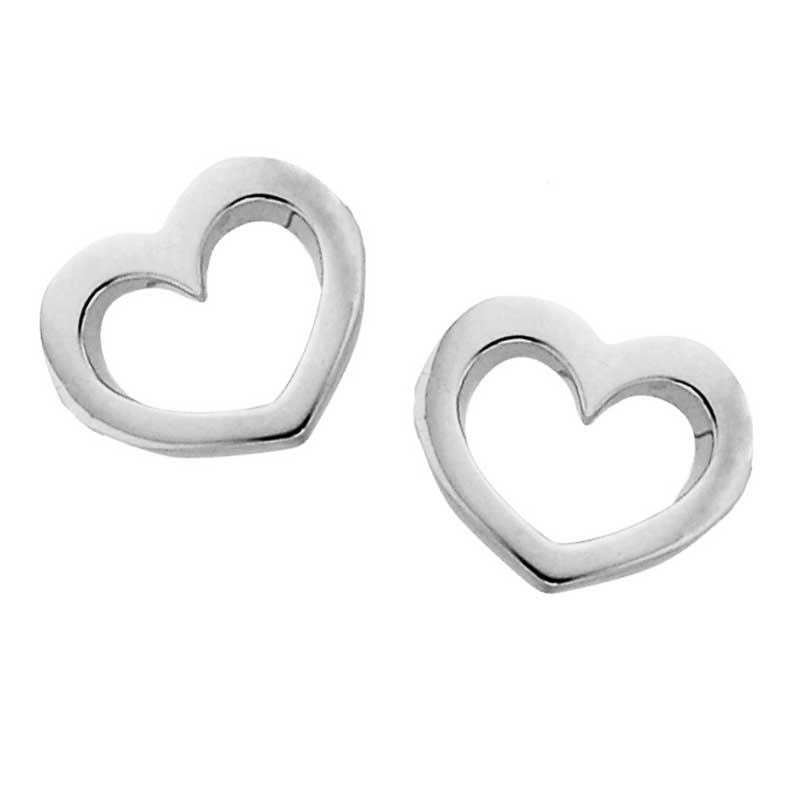 Karen Walker Sterling Silver Mini Heart Earrings