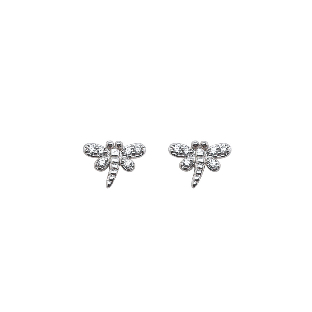 Charlie & Rose Dazzling Dragonfly Earrings | Silver