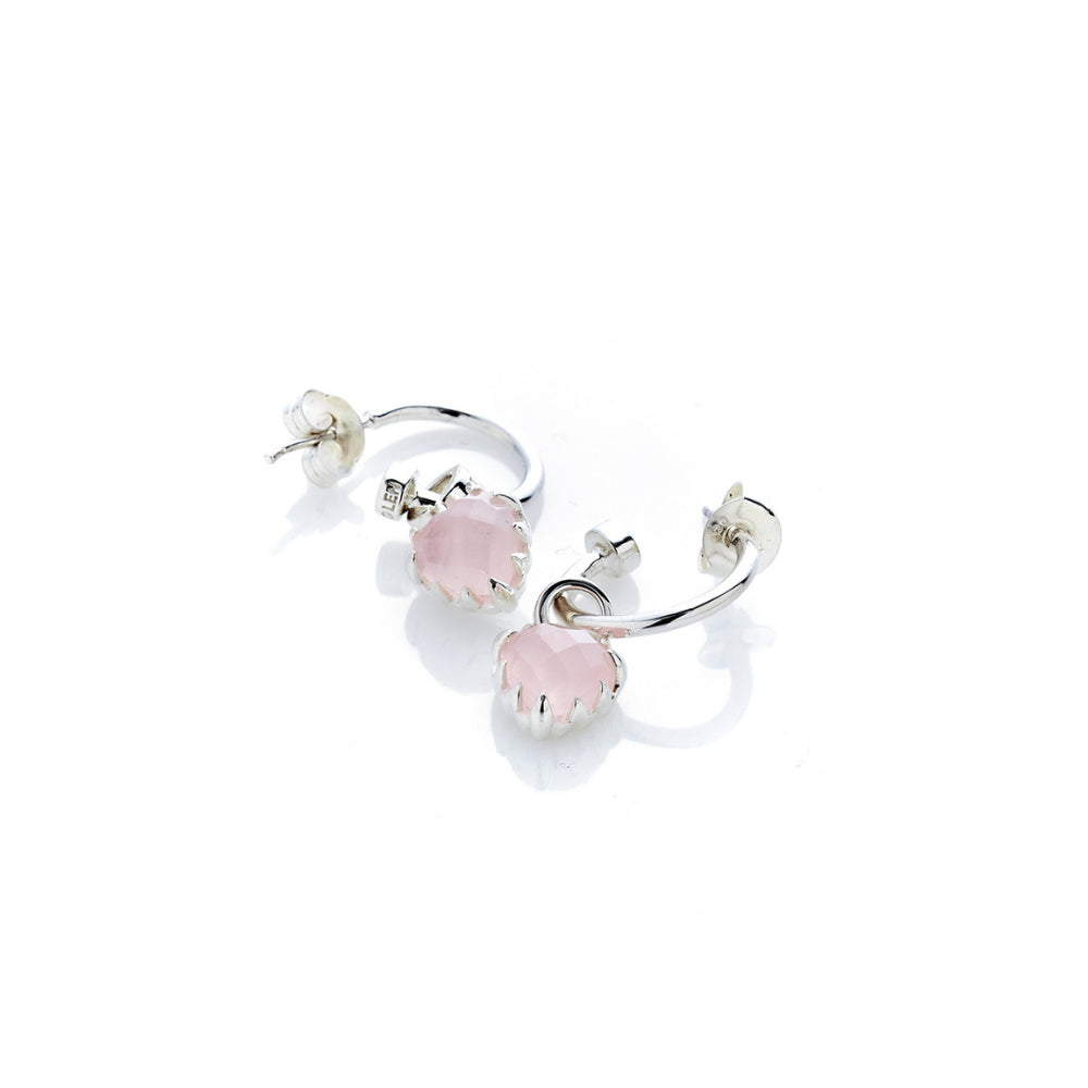 Stolen Girlfriends Club Rose Quartz Love Anchor Earrings