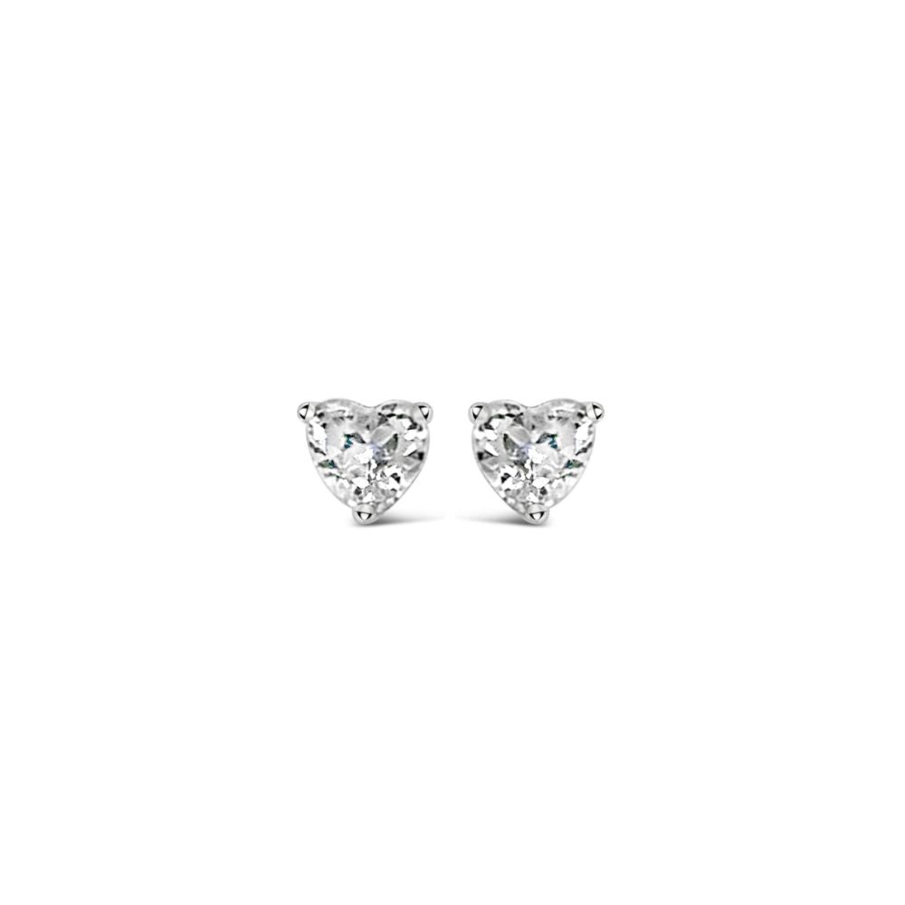 Charlie & Rose Humble Heart Earrings | Silver