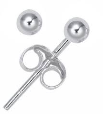 Celesti 'Gleam' Ball Stud Earrings | Silver | 3mm