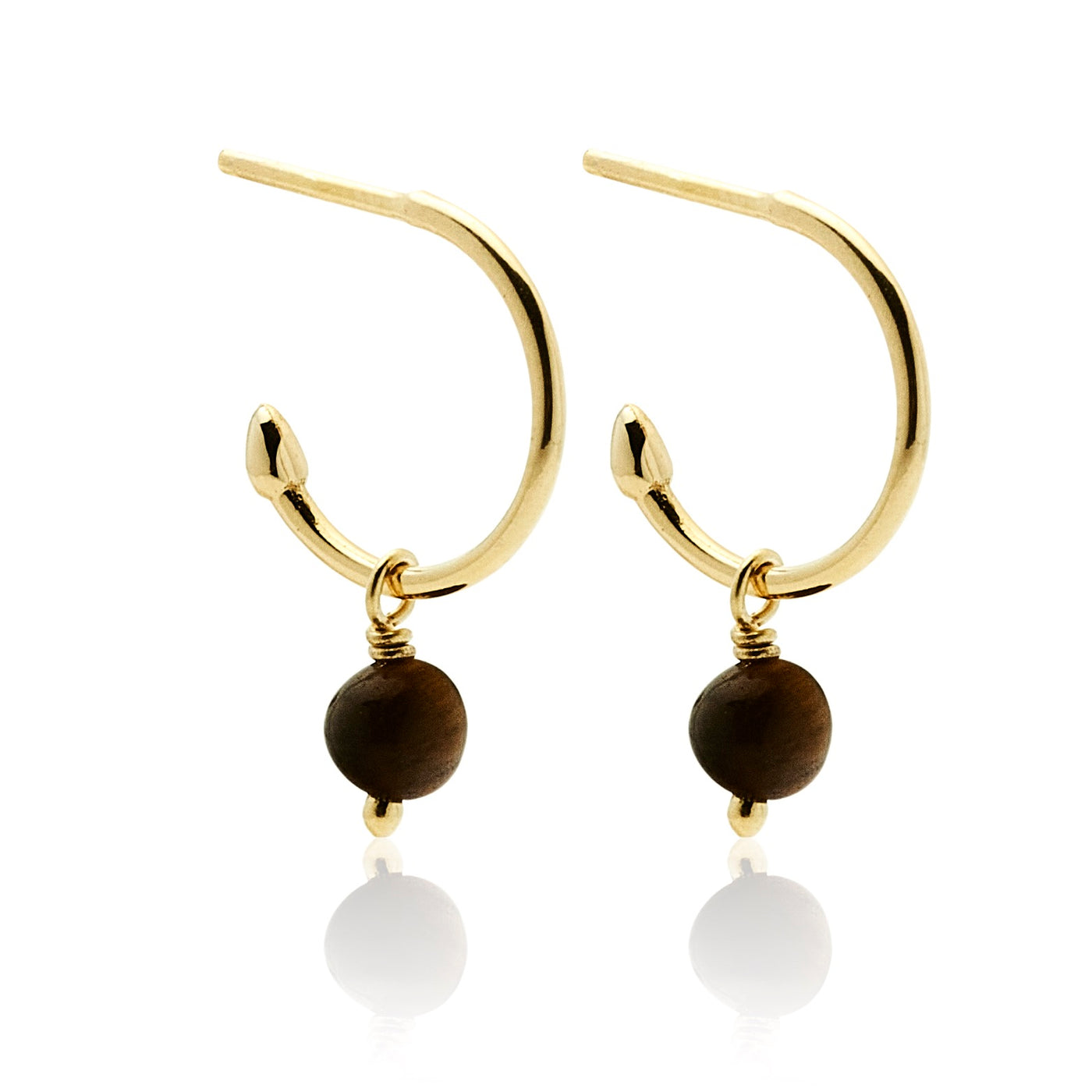 Silk&Steel Mini Tiger's Eye Hoops