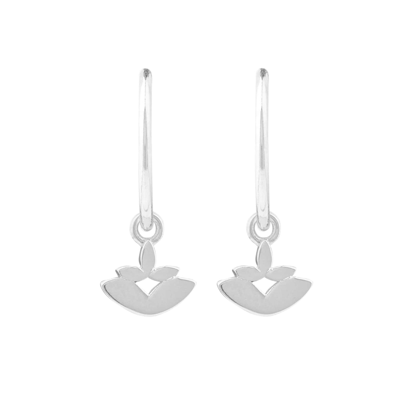 Boh Runga Silver Lotus Flower Sleeper Earrings