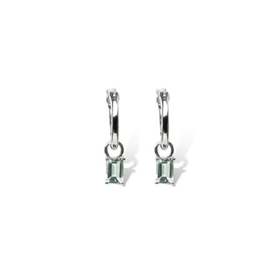 Luna 'Juliet' Green Amethyst Silver Earrings