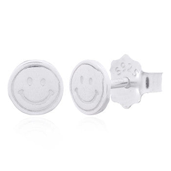 Charlie & Rose 'Happy' Smiley Face Earrings | Silver