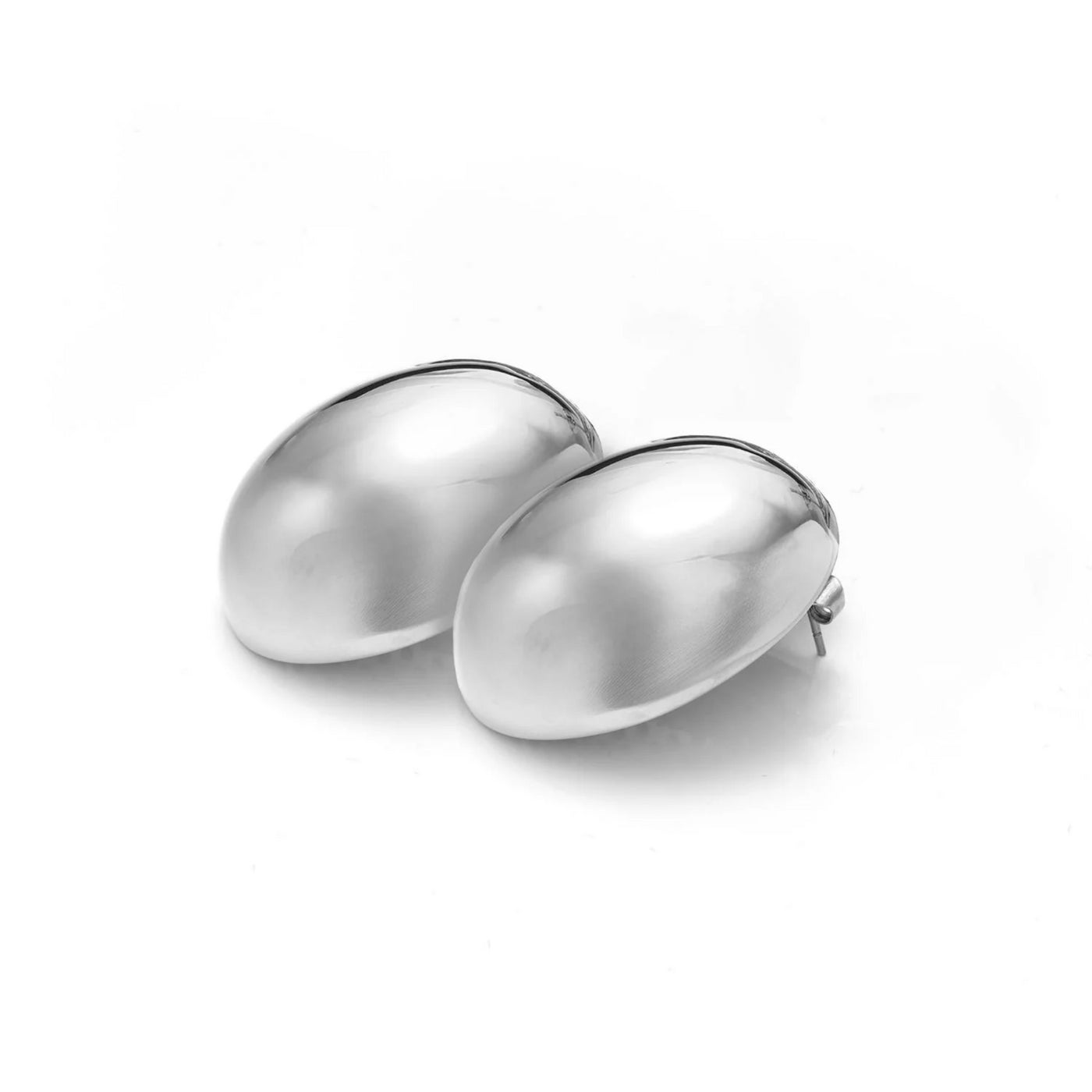 S+S Mirage Lge Hollow Dome S/Steel Earrings