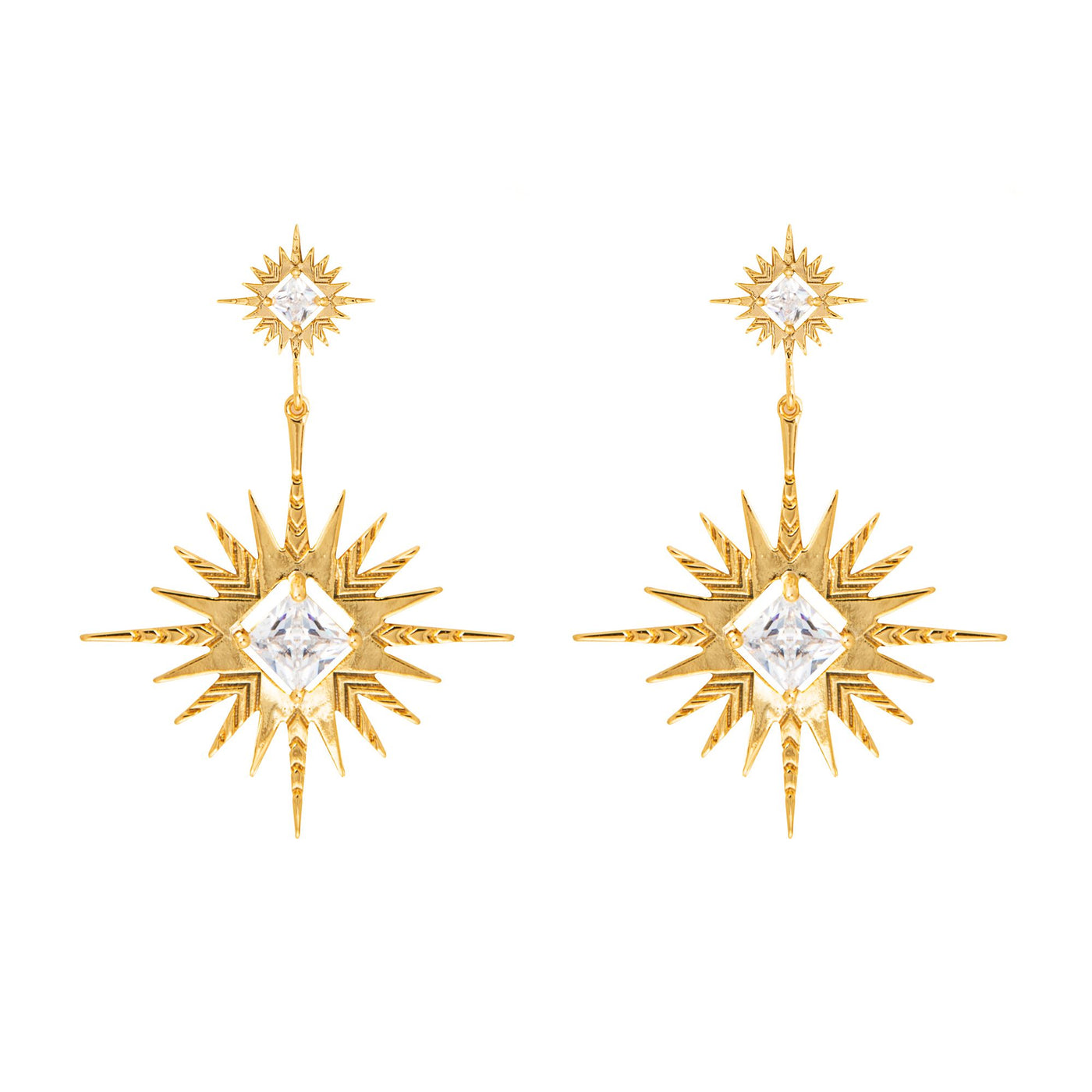Lindi Kingi Gold Solar Earrings