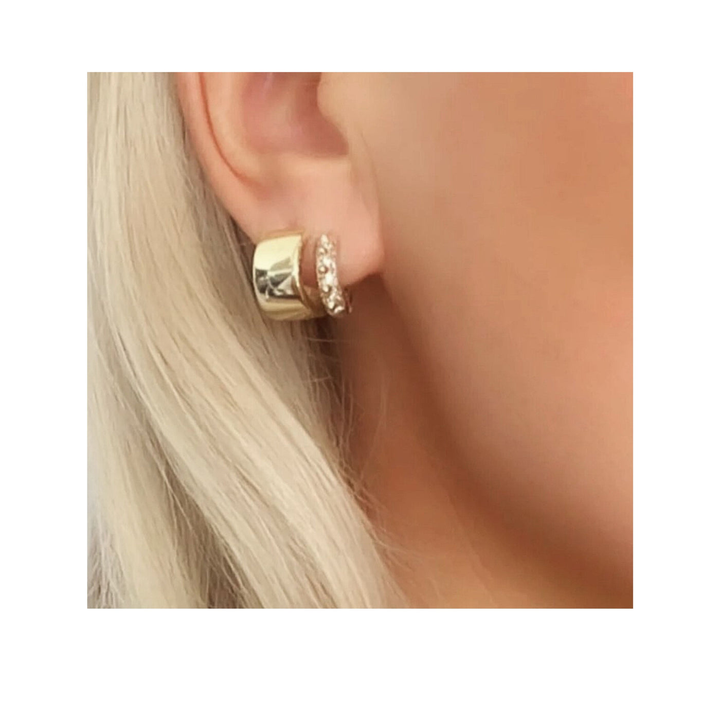Lindi Kingi Gold Plated Stg Silver Cuff Earrings