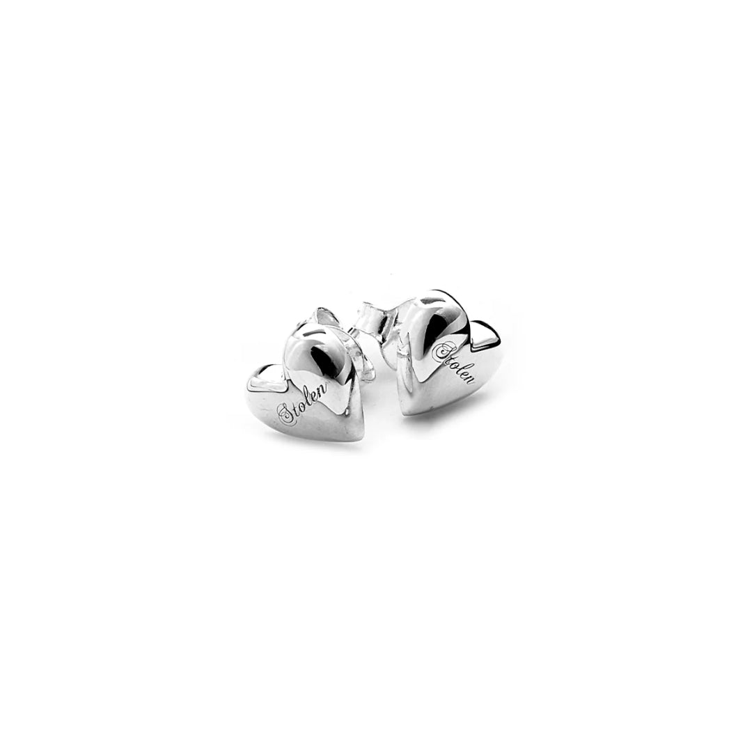 SGC Full Heart Stg Stud Earrings