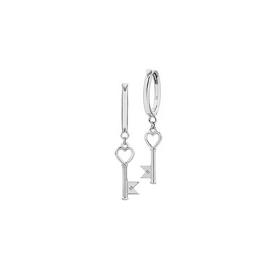 Karen Walker Monogram Key Earrings | Sterling Silver