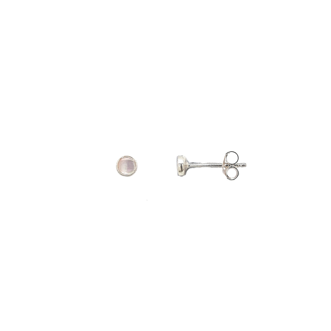 Luna Petite Mother of Pearl Stud Earrings | Sterling Silver