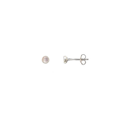 Luna Petite Mother of Pearl Stud Earrings | Sterling Silver