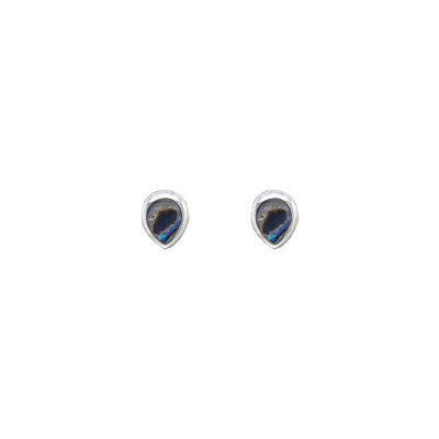 Luna 'Taygete' Tear Drop Paua Stud Earrings