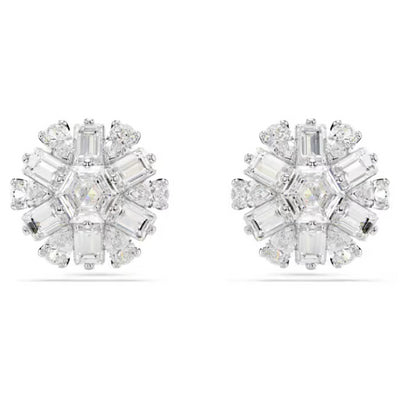 Swarovski Idyllia Stud Earrings | Mixed Cuts | Rhodium