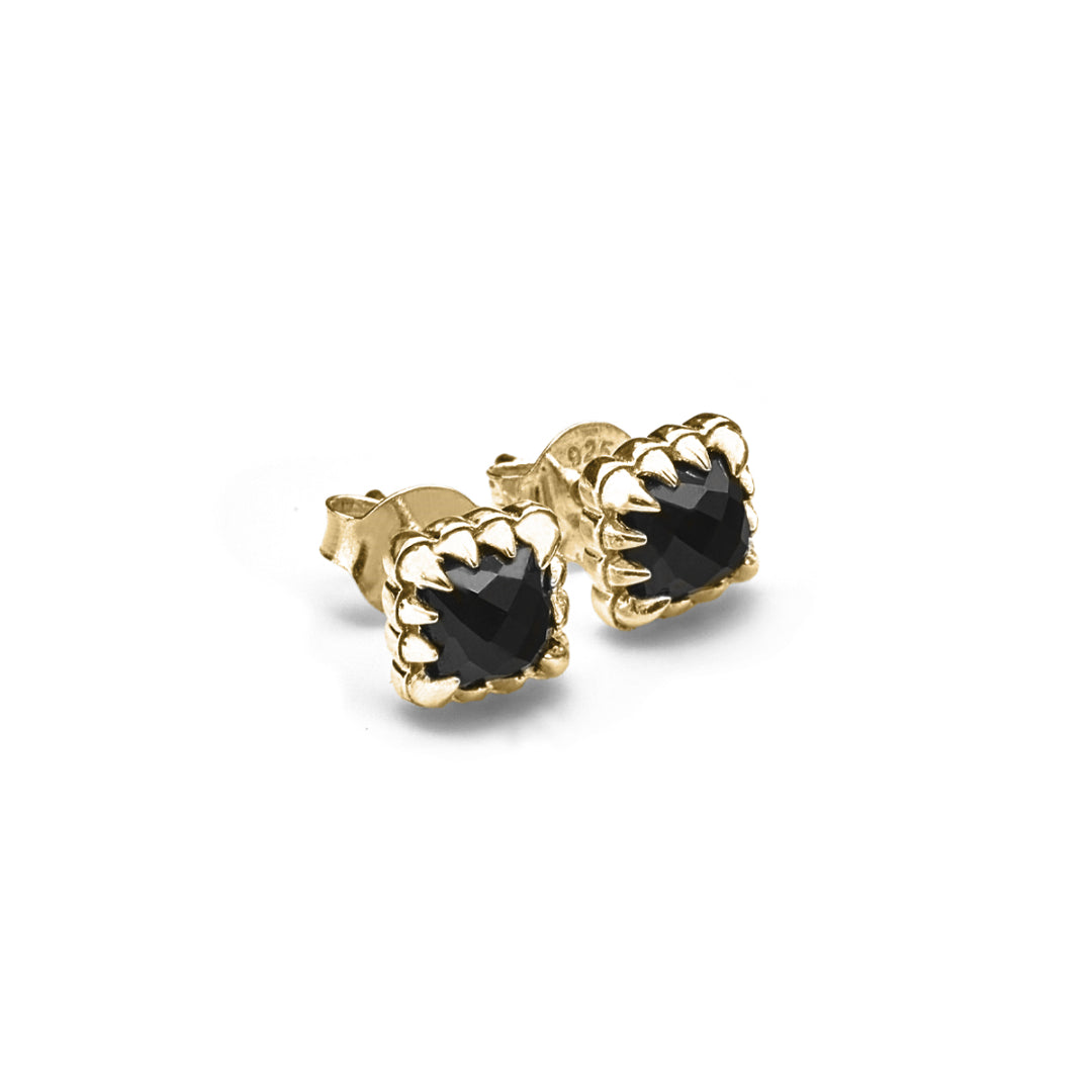 Stolen Girlfriends Club | Mini Claw Earrings | Gold | Onyx