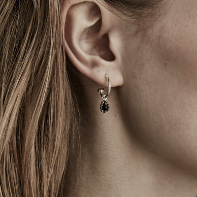 Stolen Girlfriend Club | Love Claw | Drop Anchor | Silver | Onyx Earrings