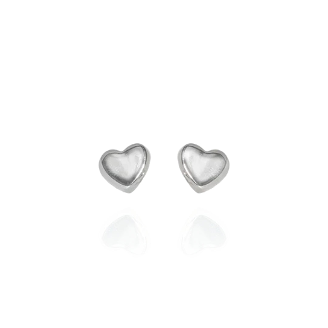 Evolve | Mini Heart | Silver | Stud Earrings