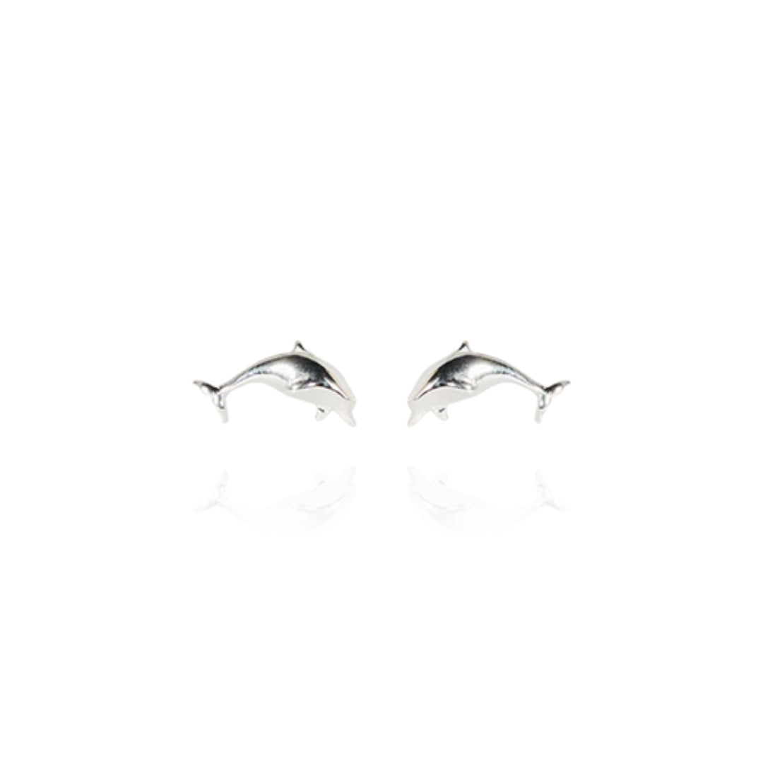 Evolve | Mini Dolphin | Silver | Stud Earrings