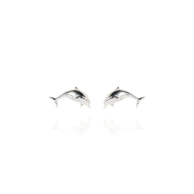 Evolve | Mini Dolphin | Silver | Stud Earrings