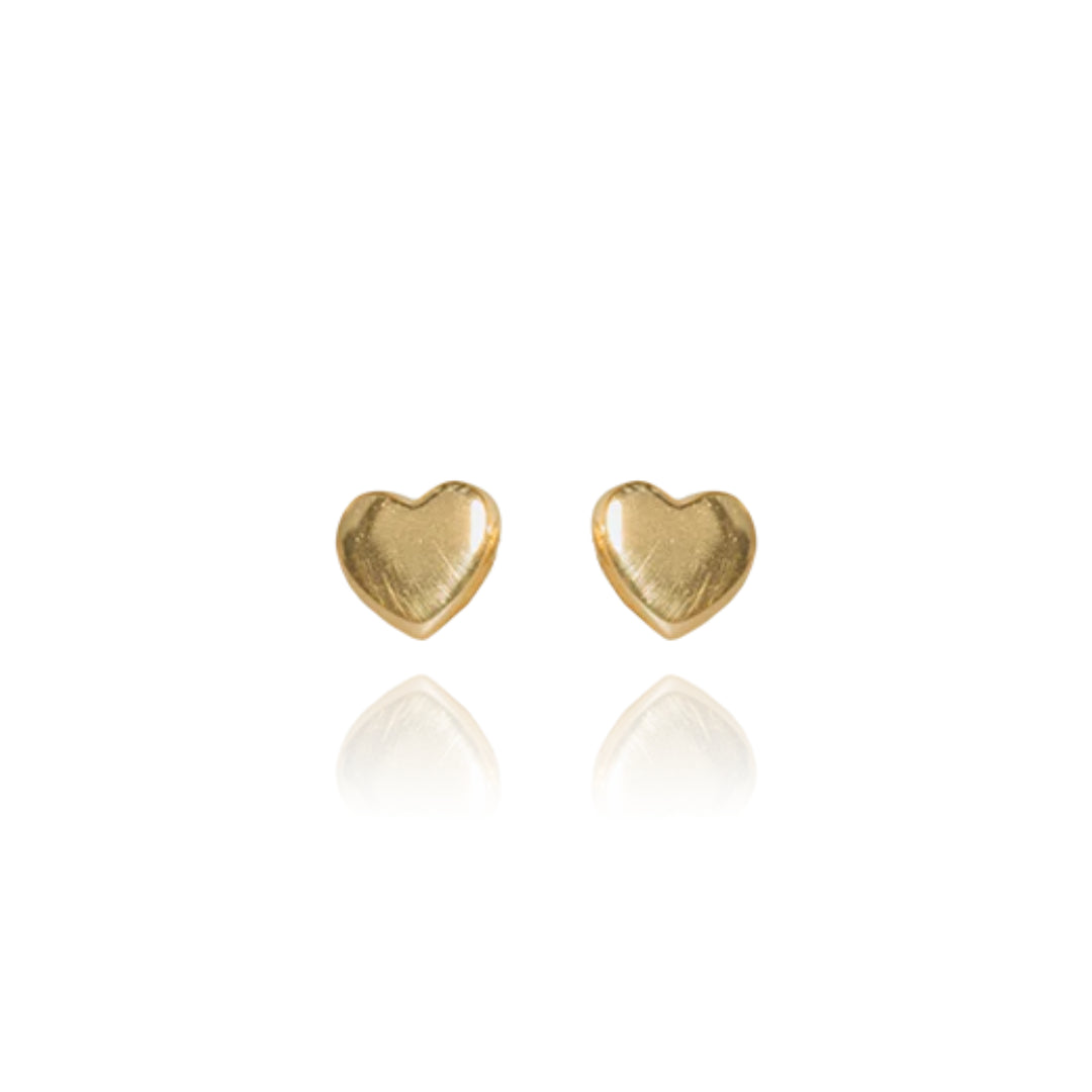 Evolve | Mini Heart | Yellow Gold | Vermeil | Stud Earrings