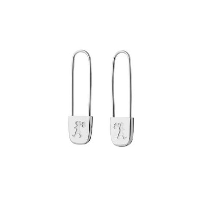 Karen Walker | Runaway Safety Pin | Silver | Earrings