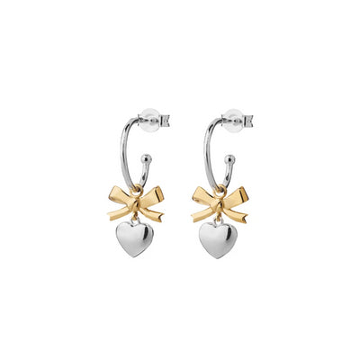 Karen Walker | Mini Superlove | Silver and Yellow Gold | Hoop Earrings