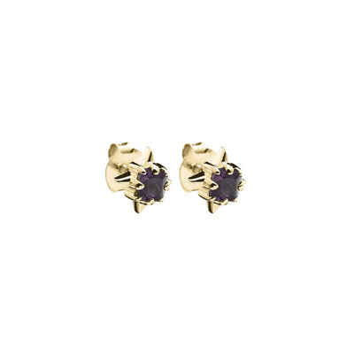 Stolen Girlfriend Club | Punk Rose | Gold Plated | Amethyst | Studs