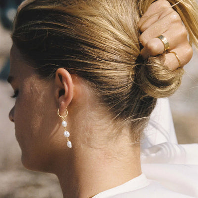 Kirstin Ash | Moonrise | Fresh Water Pearl | Gold Plated | Earrings