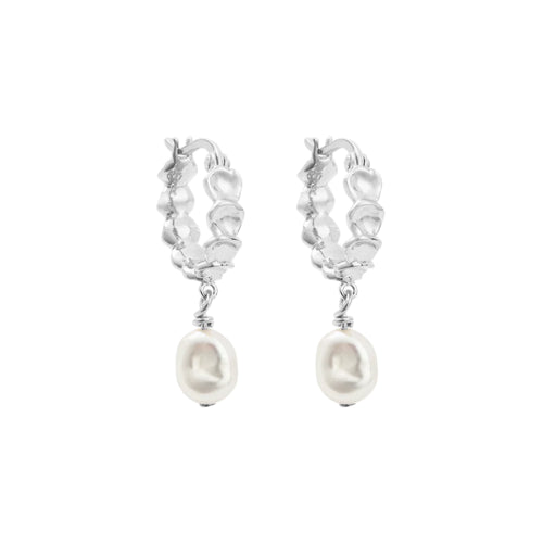 Kirstin Ash | Vacation | Fresh Water Pearl | Silver | Hoop | Earrings