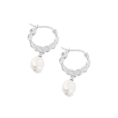 Kirstin Ash | Vacation | Fresh Water Pearl | Silver | Hoop | Earrings