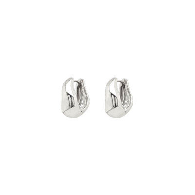 Freeflow Silver Huggie Earrings