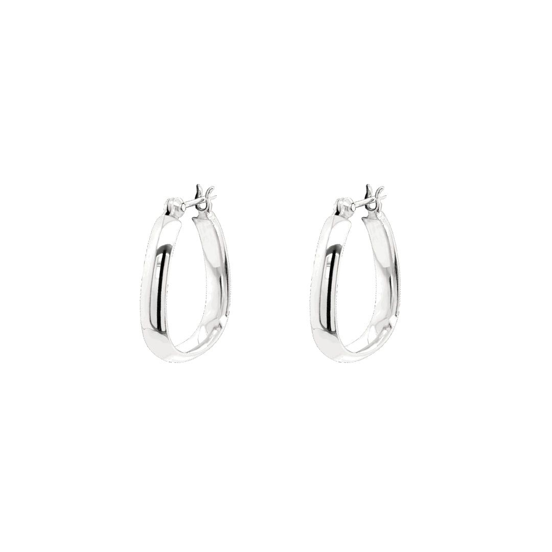 Silver Plain Hoop Earrings