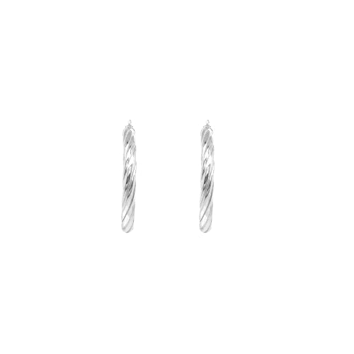 Silver | Twisted Superlight | Hoop | Earrings